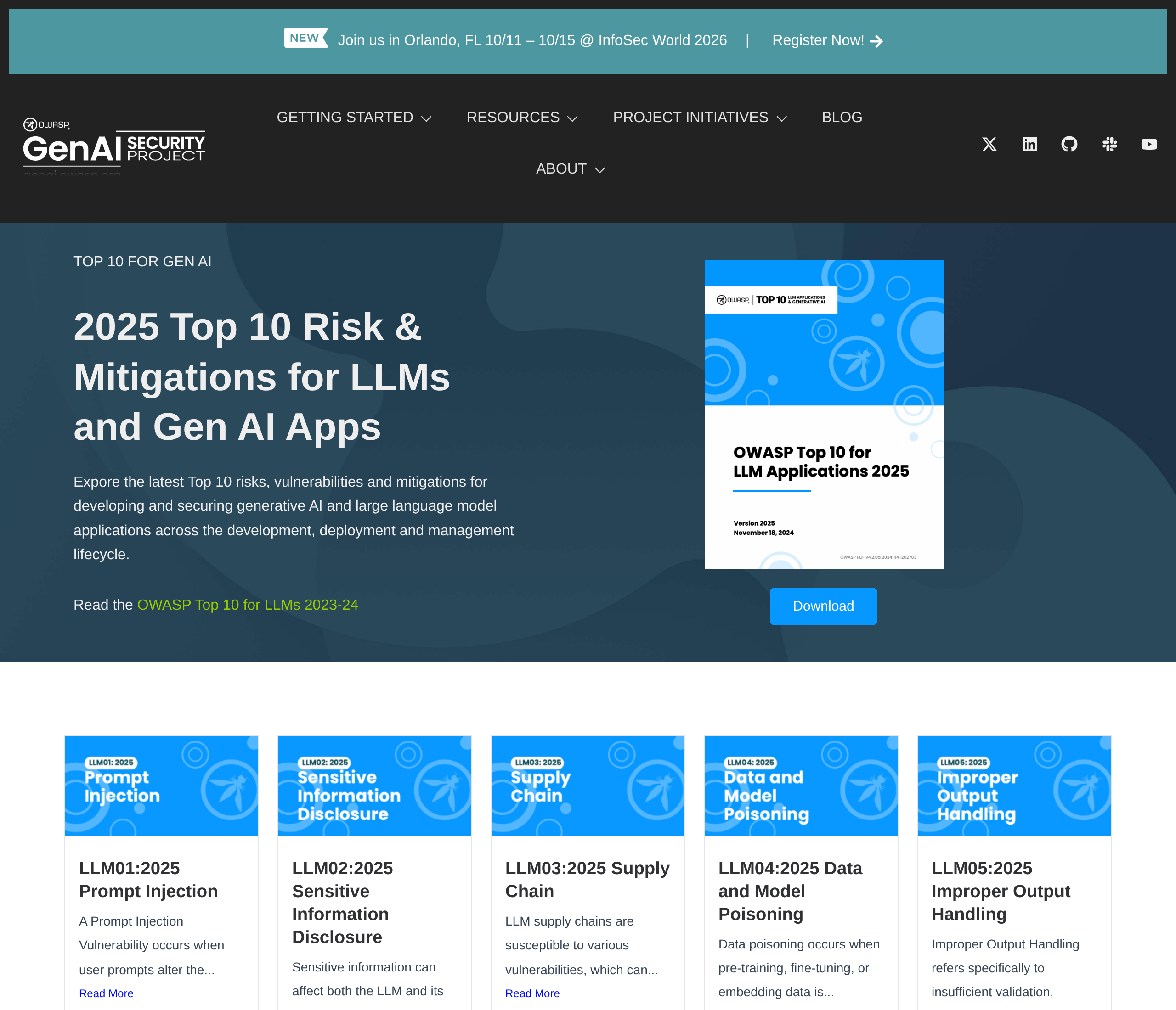 OWASP LLM 보안 위험 Top 10 캡처